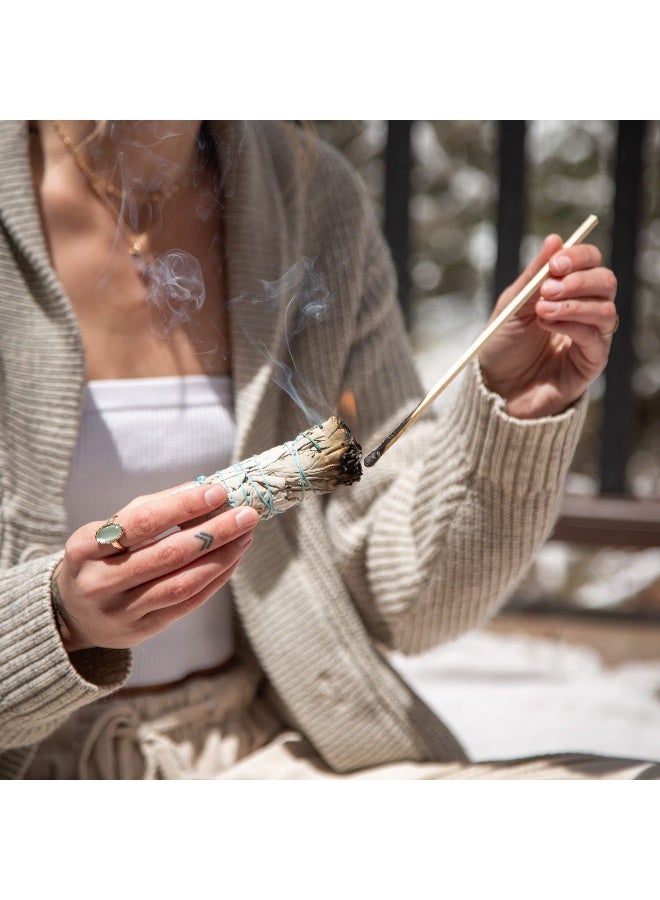 JL Local Origins Smudging Kit - 2 White Sage Smudge Stick + Abalone Shell Bowl | Sustainably Sourced Healing Incense for Home Cleansing, Protection, Meditation, Positive Energy - Image 2